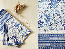 Landscapes Under My Roof ✿ Sanganeri block Printed Double Bedsheet  with Pillow Covers 