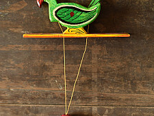 Handmade Wooden Scroll Toy - Parrot 