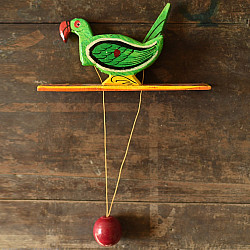 Handmade Wooden Scroll Toy - Parrot 