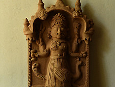 Molela | Mitti Ki Murti - Handmade Terracotta Wall Hanging Plaques - Saraswati