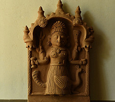 Molela | Mitti Ki Murti - Handmade Terracotta Wall Hanging Plaques - Saraswati