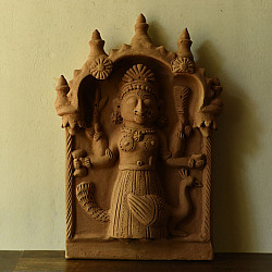 Molela | Mitti Ki Murti - Handmade Terracotta Wall Hanging Plaques - Saraswati