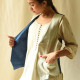 shop mashru & denim Reversible - Off White With Green Dots jacket