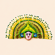 Mukhauta . मुखौटा : Handmade Wall Hanging Chhau Mask - Shakti