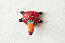 Madhuban . मधुबन ❁ Madhubani Hand Painted Paper Mache ~ Turtle Small (Three Options)