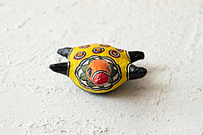 Madhuban . मधुबन ❁ Madhubani Hand Painted Paper Mache ~ Turtle - S (Three Options)