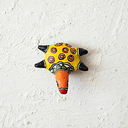 Madhuban . मधुबन ❁ Madhubani Hand Painted Paper Mache ~ Turtle - S (Three Options)