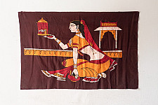 Batik Painting ~ A Girl  (Size - 23 x 35 inch)