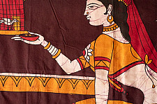 Batik Painting ~ A Girl  (Size - 23 x 35 inch)