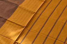 Rojana | Handloom Andhra Cotton Saree - Dark Brown