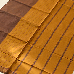 Rojana | Handloom Andhra Cotton Saree - Dark Brown