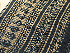 Sunday Afternoon ☕ Indigo Dabu Printed Cotton Saree