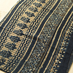 Sunday Afternoon ☕ Indigo Dabu Printed Cotton Saree