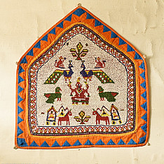 Prachin . प्राचीन  ❂ Saurashtra Region Beaded Old & Antique Wall Hanging