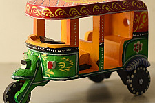 Etikoppaka | Wooden Toy ~ Auto Rickshaw 