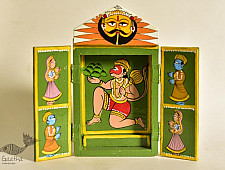 Kathanik . कथनिक ☀ Kaavad a Wooden Shrine - Hanuman { Single piece } ~ 4