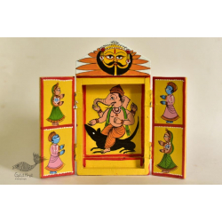 Kathanik . कथनिक ☀ Kaavad a Wooden Shrine - Ganesh &  Mushak { Single piece } ~ 7