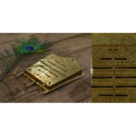 handmade brass letter holder, key holder, card holder