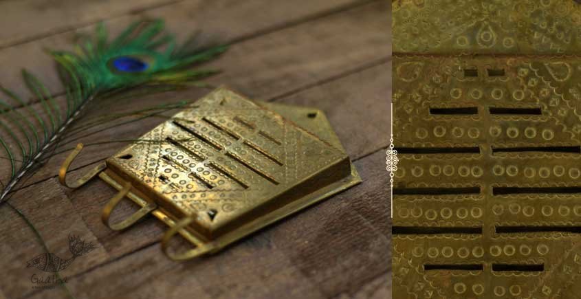 handmade brass letter holder, key holder, card holder