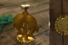 Ahar ✽ Brass ~ Fish Candle Stand (4.5" x 6" x 3") ✽ 29