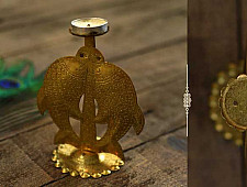 Ahar ✽ Brass ~ Fish Candle Stand (4.5" x 6" x 3") ✽ 29