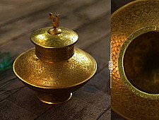 Ahar ✽ Brass ~ Kalash ( 8" x 7.5" x 7.5" )