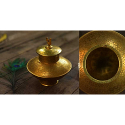 Ahar ✽ Brass ~ Kalash ( 8" x 7.5" x 7.5" )