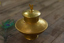 Ahar ✽ Brass ~ Kalash ( 8" x 7.5" x 7.5" )