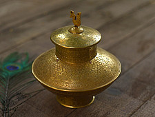 Ahar ✽ Brass ~ Kalash ( 8" x 7.5" x 7.5" )