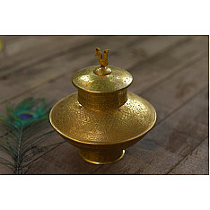 Ahar ✽ Brass ~ Kalash ( 8" x 7.5" x 7.5" )