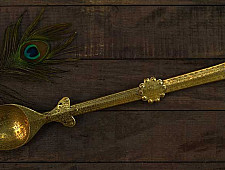 Ahar ✽ Brass ~ Kitchen Decor Wall Hanging Spoon (22" x 3.3" x 1" ) - A