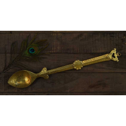 Ahar ✽ Brass ~ Kitchen Decor Wall Hanging Spoon (22" x 3.3" x 1" ) - A