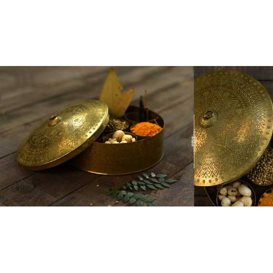 handmade brass masala dani