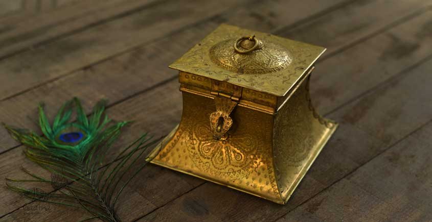 handmade brass masala box