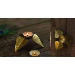 Ahar ✽ Handmade Brass ~ Candle Stand / Diya (Single Piece) ✽ 21