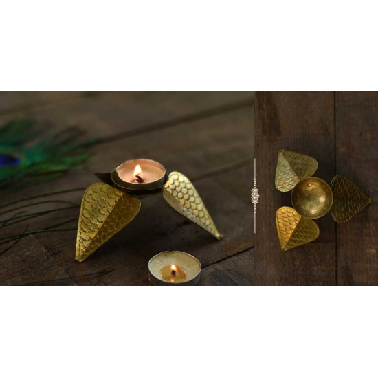 Handmade pure brass candle stand / diya