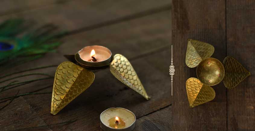 Handmade pure brass candle stand / diya