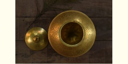 Ahar ✽ Brass ~ Kalash ( 8" x 7.5" x 7.5" )