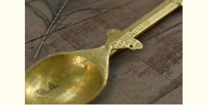 Ahar ✽ Brass ~ Kitchen Decor Wall Hanging Spoon (22" x 3.3" x 1" ) - A