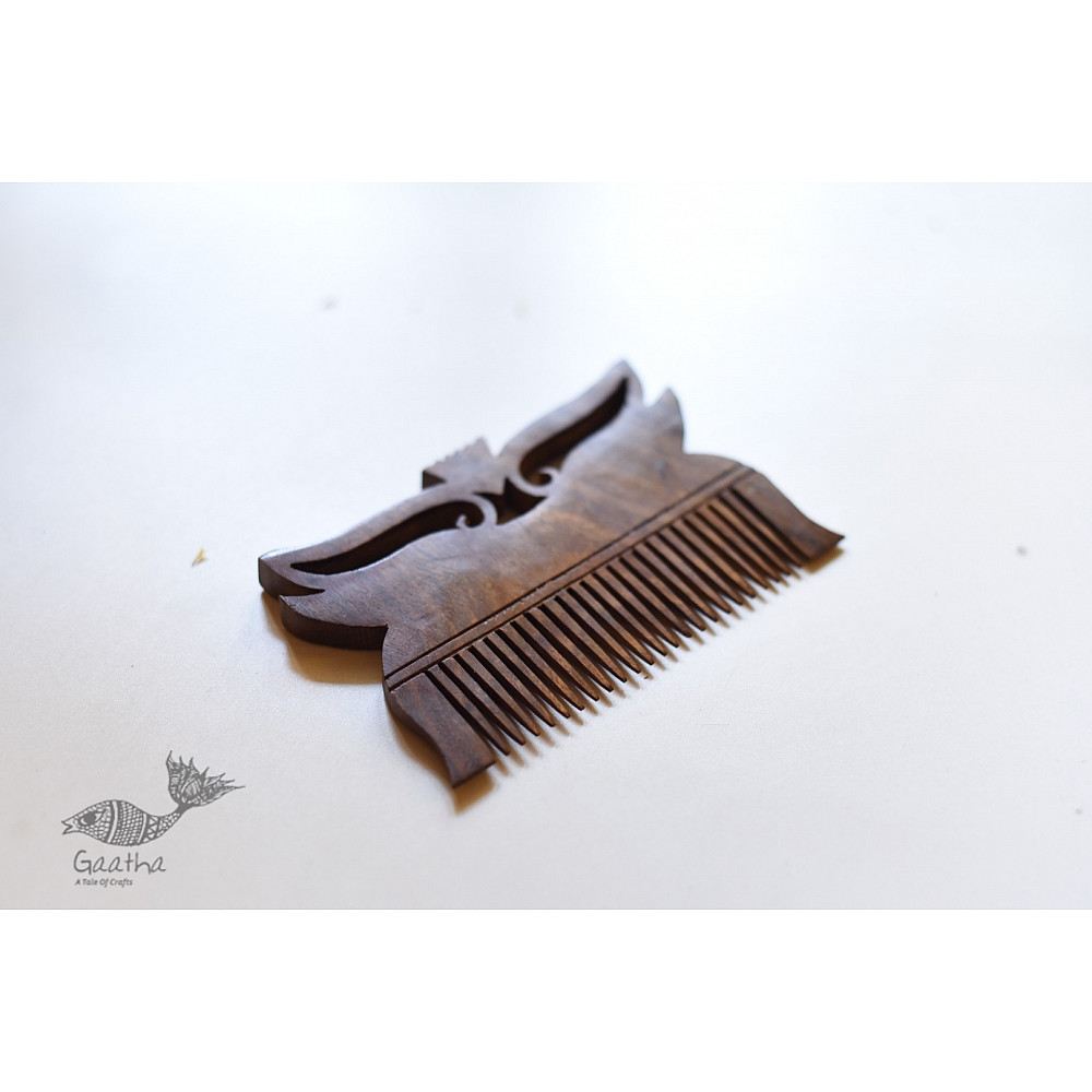 Buy Traditional indian Wooden Designer Comb | wooden handcrafted