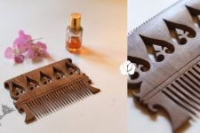 A Garden To Keep | Sheesham Wooden Comb ~ Leaf Design