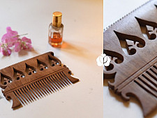 A Garden To Keep | Sheesham Wooden Comb ~ Leaf Design