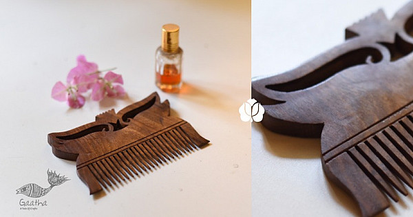 Buy Traditional indian Wooden Designer Comb | wooden handcrafted