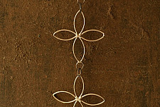 Jingles & Carrolls ~ Kutch Metal Hanging Bell - Flowers with One Bell