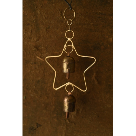 shop handmade iron hanging bell - Star With Two Bells