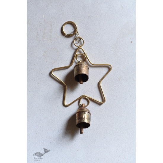 shop handmade iron hanging bell - Star With Two Bells