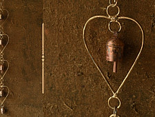 Jingles & Carrolls ~ Kutch Hanging Metal Bell - Heart Shape