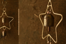 Jingles & Carrolls ~ Kutch Metal Hanging Bell - Star With Two Bells