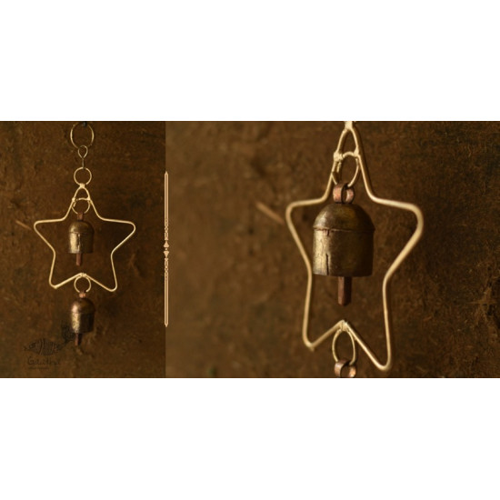 shop handmade iron hanging bell - Star With Two Bells