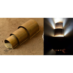 Ahar ✽ Brass - Folding & Hanging Bulb Lamp Shade (12.5" x 5.3" x 3")